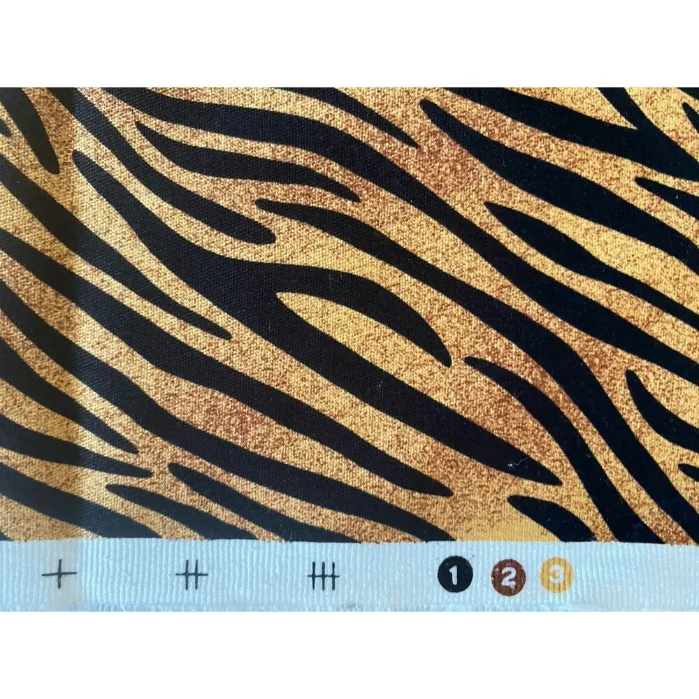 Robert Kaufman Cotton Duck Black Gold Tiger 2.5 Yards 56
